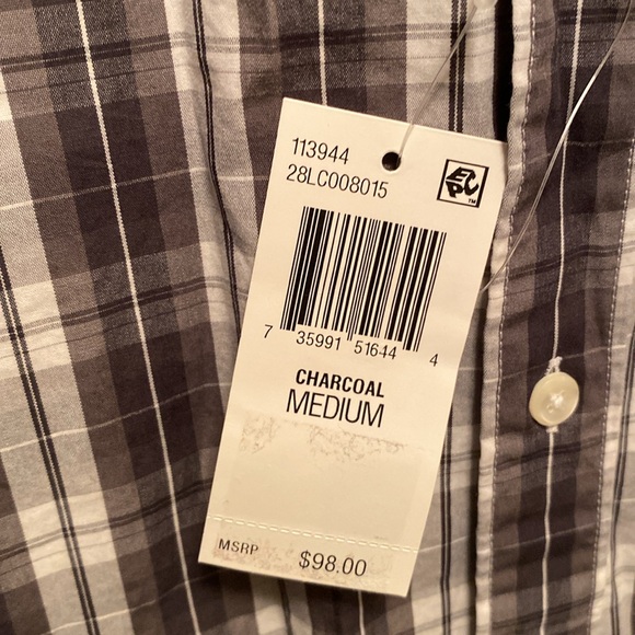 Brand New The Men’s Store Bloomingdale's Charcoal Patterned Shirt…size M - Picture 5 of 5